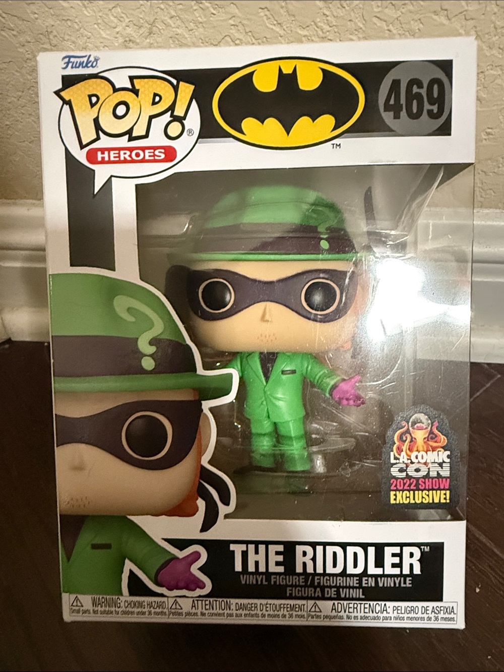 Funko Pop figure: 469 The Riddler- Batman/ LA Comic Con 2022 Show Exclusive